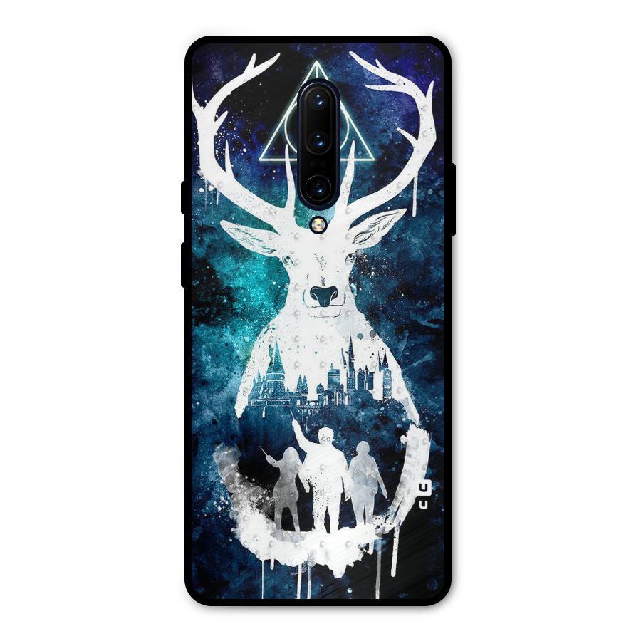White Deer Metal Back Case for OnePlus 7 Pro