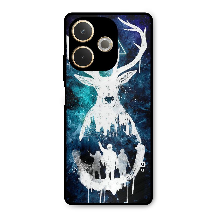White Deer Metal Back Case for Oppo A5 Pro