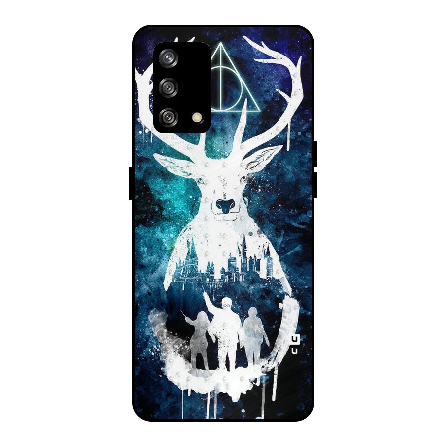 White Deer Metal Back Case for Oppo F19