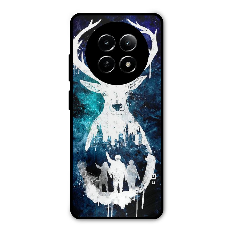 White Deer Metal Back Case for Realme 13