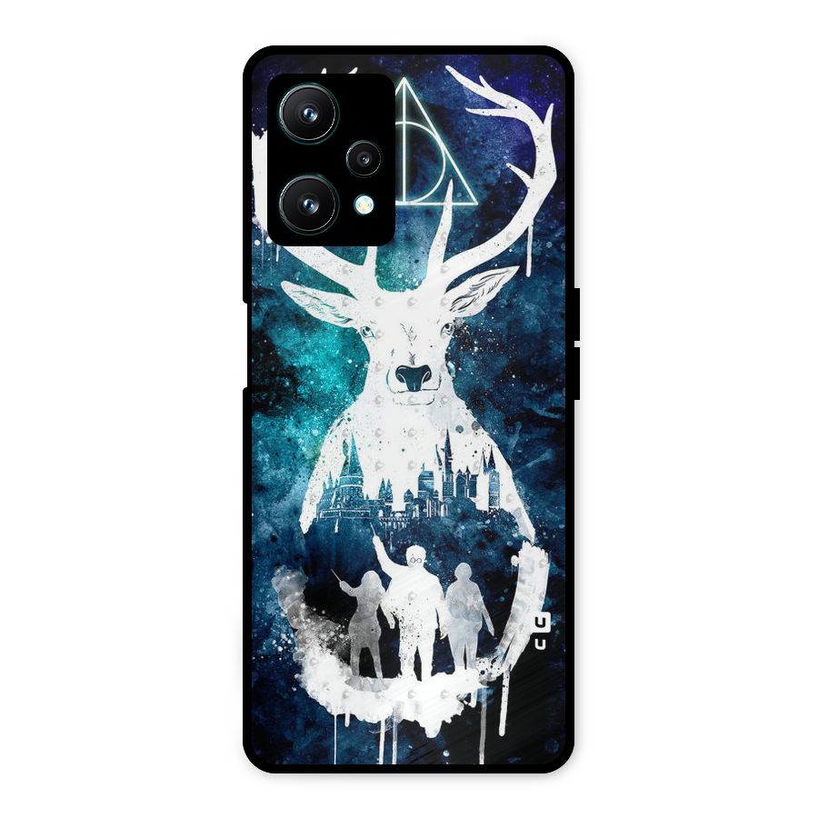 White Deer Metal Back Case for Realme 9 Pro 5G