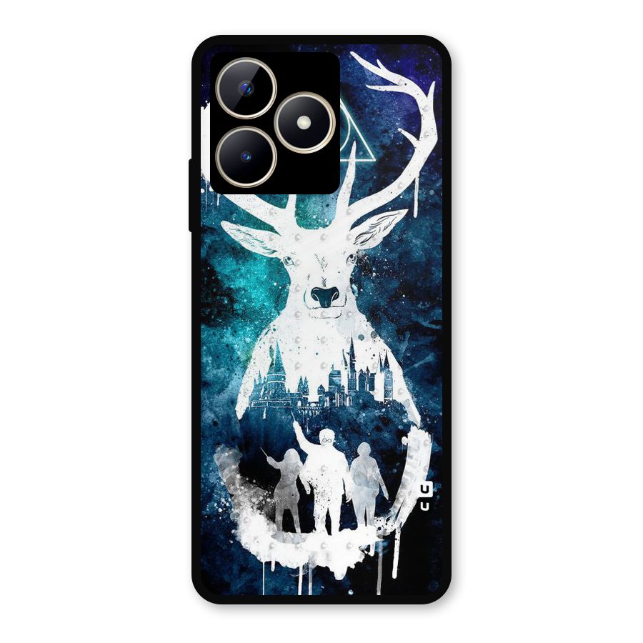 White Deer Metal Back Case for Realme C53