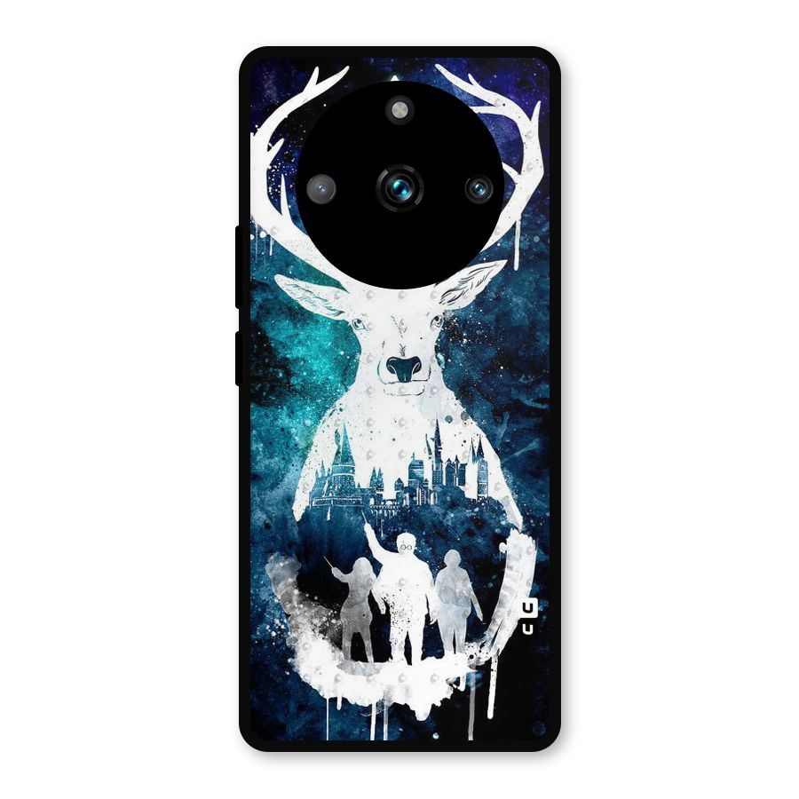 White Deer Metal Back Case for Realme Narzo 60 Pro