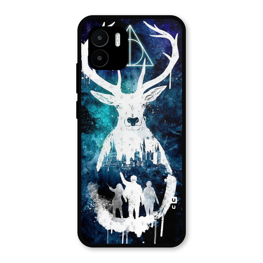 White Deer Metal Back Case for Redmi A2
