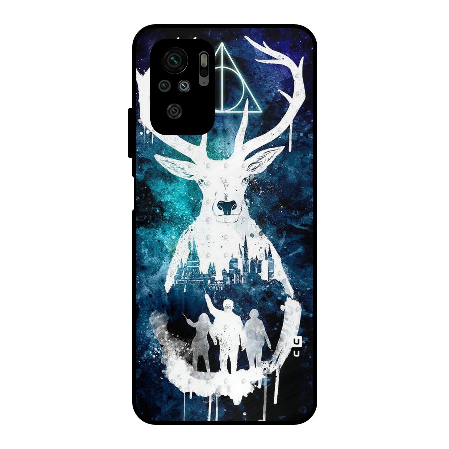 White Deer Metal Back Case for Redmi Note 10S