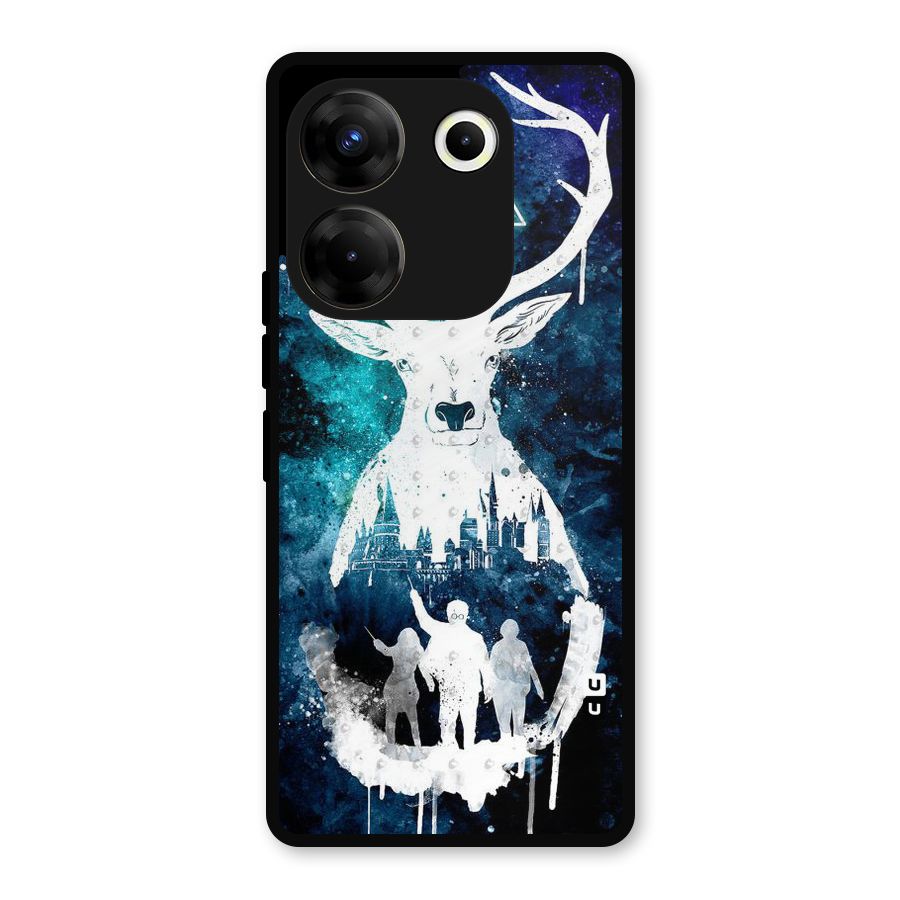 White Deer Metal Back Case for Tecno Camon 20