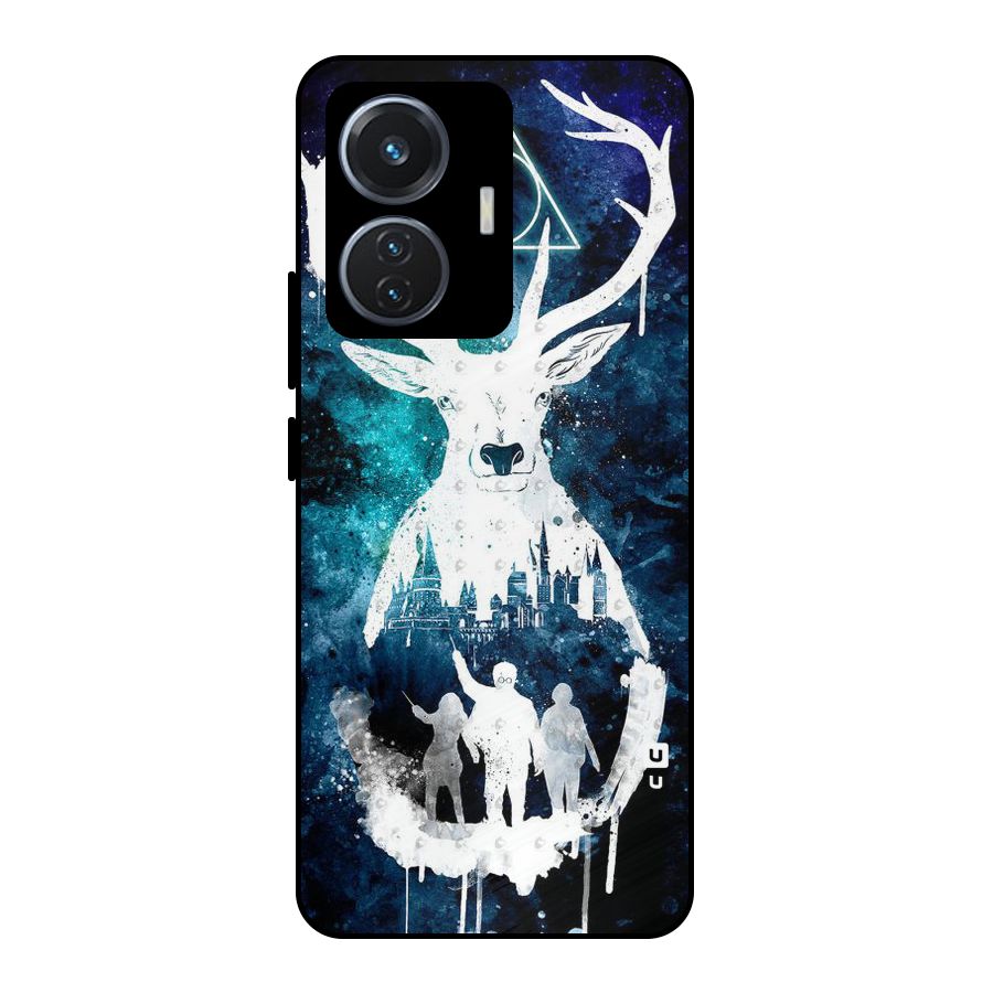 White Deer Metal Back Case for Vivo T1 44W