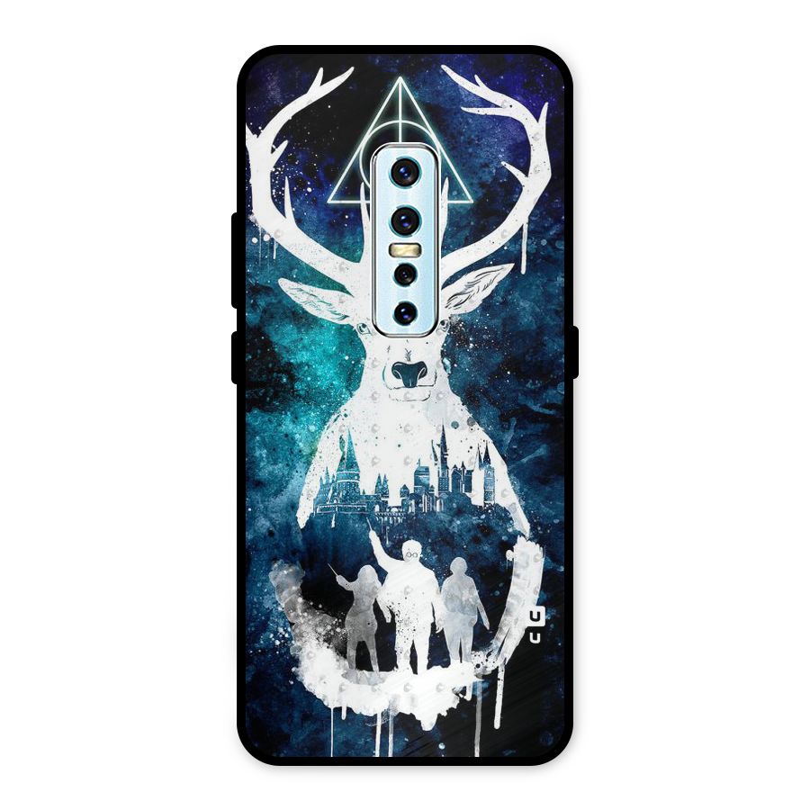 White Deer Metal Back Case for Vivo V17 Pro