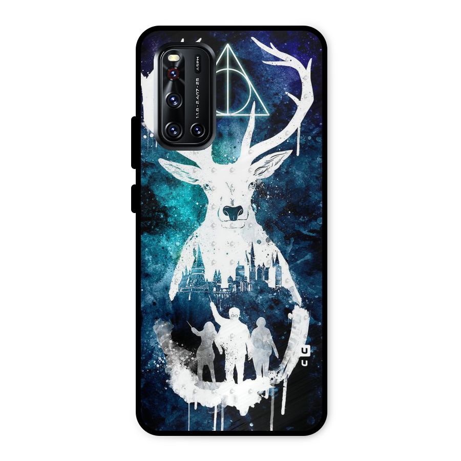White Deer Metal Back Case for Vivo V19