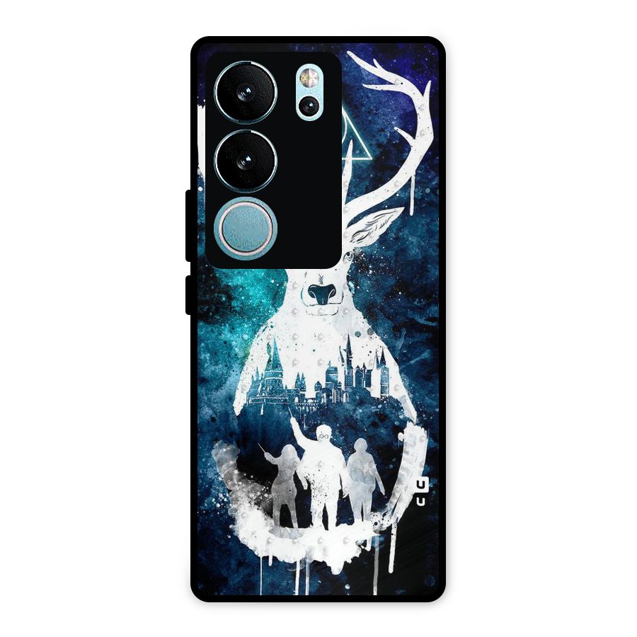 White Deer Metal Back Case for Vivo V29