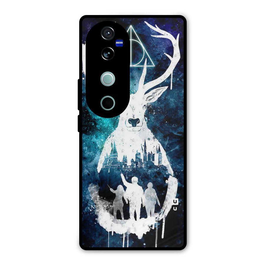 White Deer Metal Back Case for Vivo V40