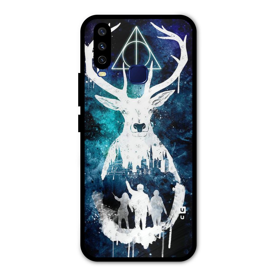 White Deer Metal Back Case for Vivo Y15