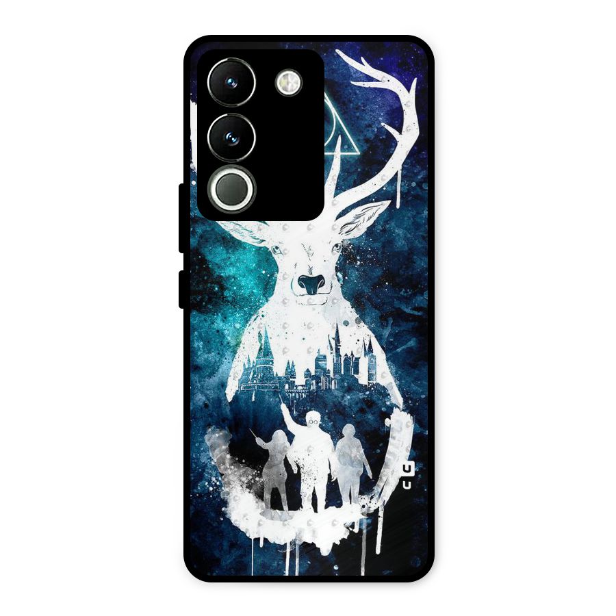White Deer Metal Back Case for Vivo Y200