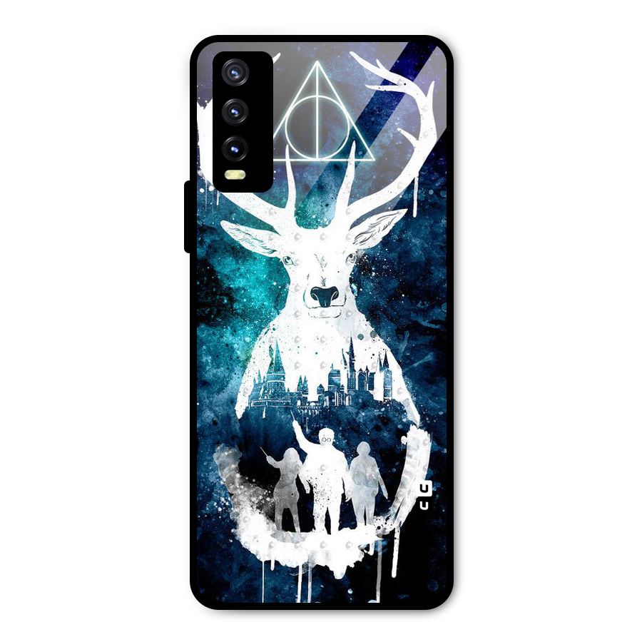 White Deer Metal Back Case for Vivo Y20g