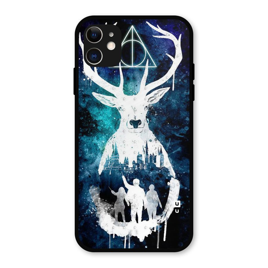 White Deer Metal Back Case for iPhone 11