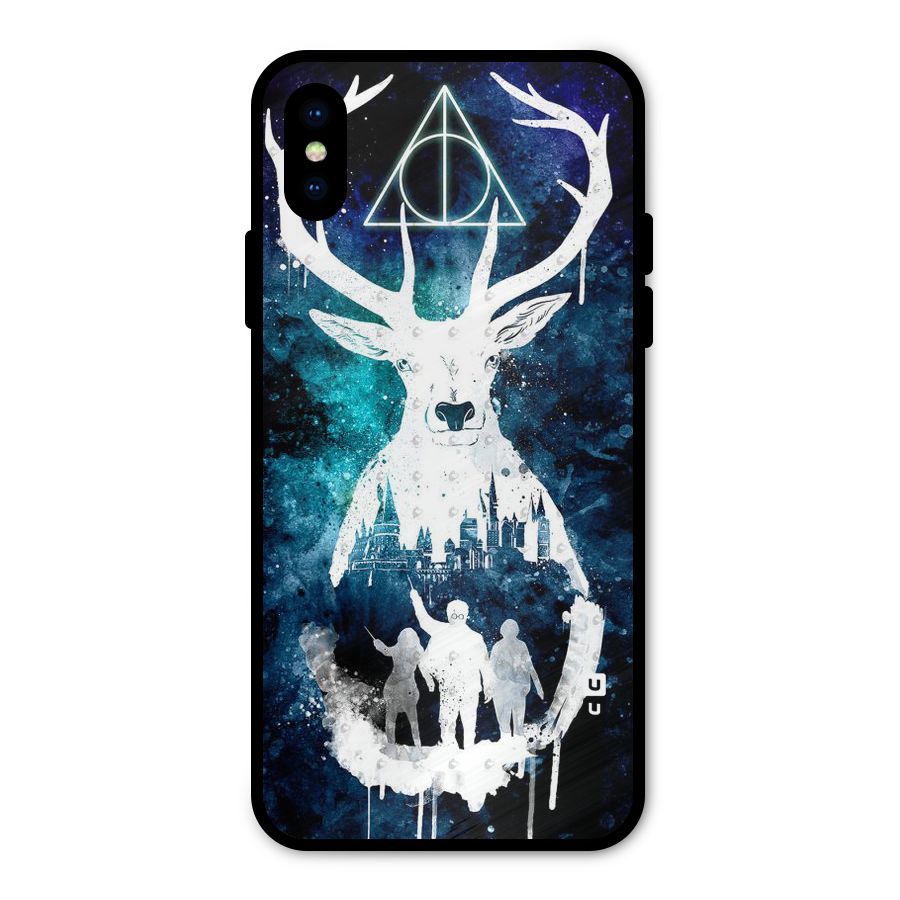 White Deer Metal Back Case for iPhone X