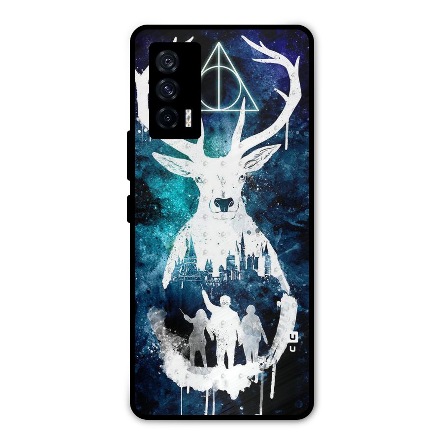 White Deer Metal Back Case for iQOO 7 5G