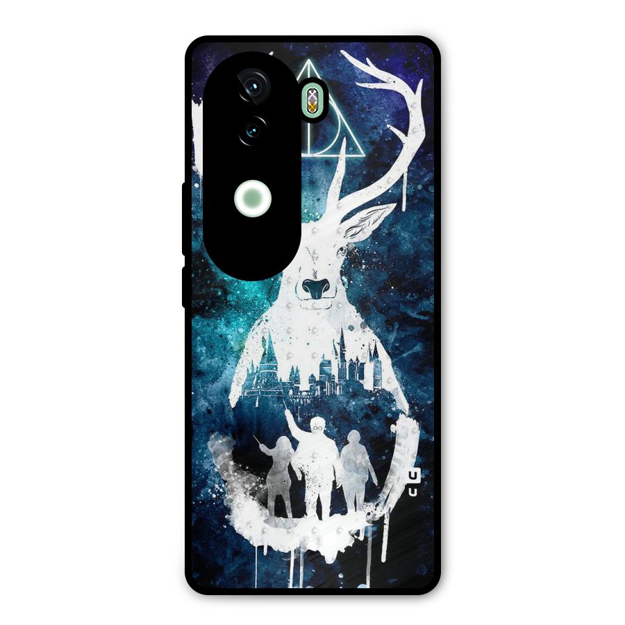 White Deer Metal Back Case for iQOO Z9s