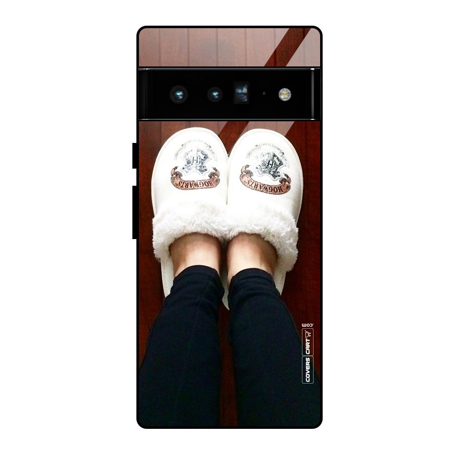 White Feets Glass Back Case for Google Pixel 6 Pro