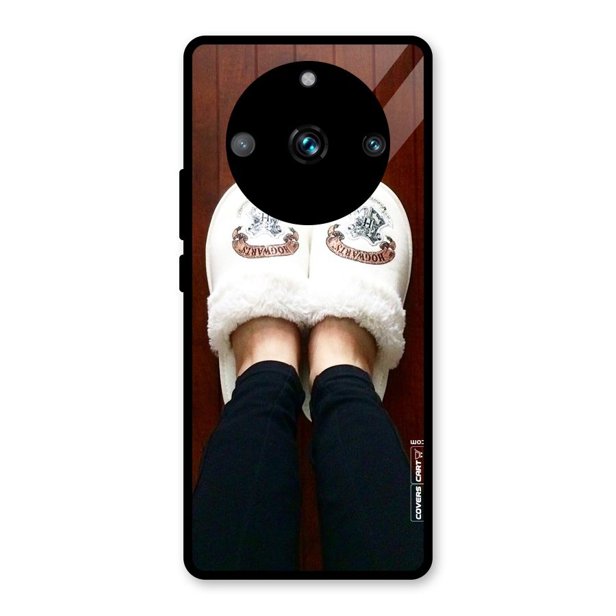 White Feets Glass Back Case for Realme 11 Pro