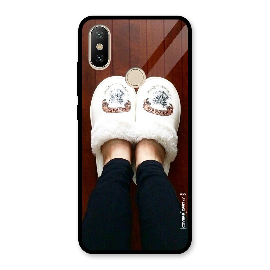 White Feets Glass Back Case for Redmi A2