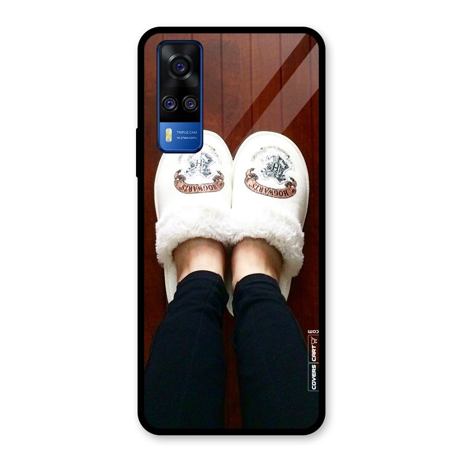 White Feets Glass Back Case for Vivo Y31