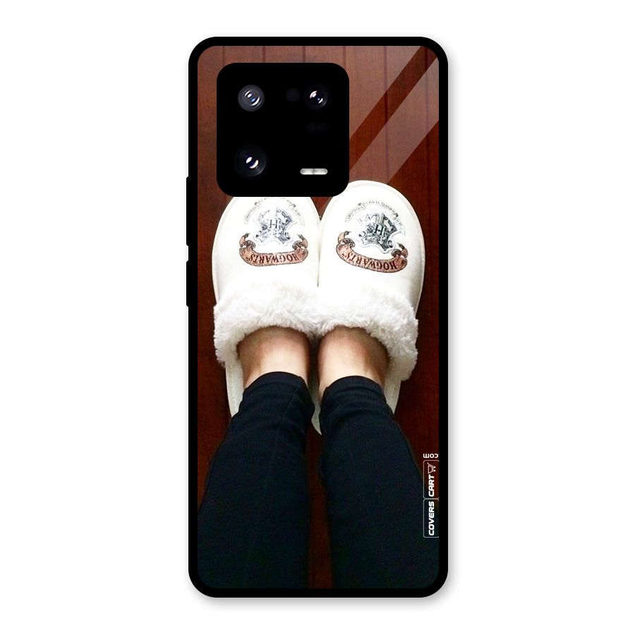 White Feets Glass Back Case for Xiaomi 13 Pro