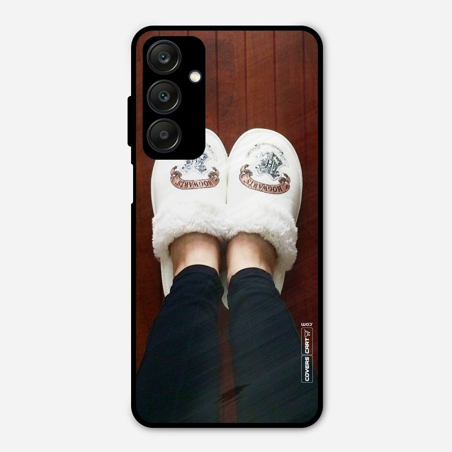White Feets Metal Back Case for Galaxy A25 5G