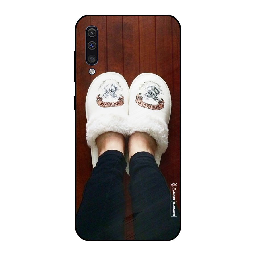 White Feets Metal Back Case for Galaxy A30s