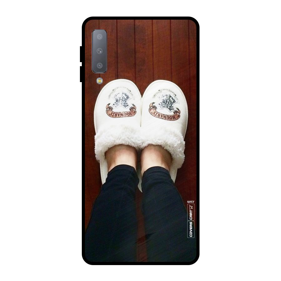 White Feets Metal Back Case for Galaxy A7 (2018)