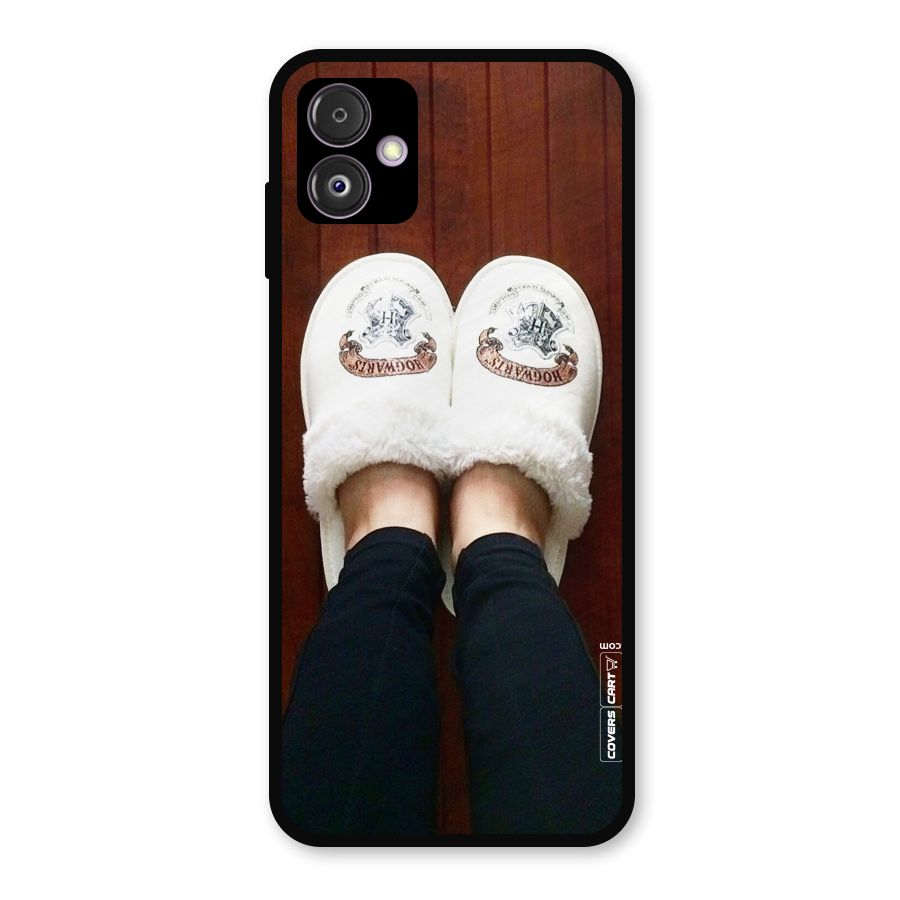White Feets Metal Back Case for Galaxy F14