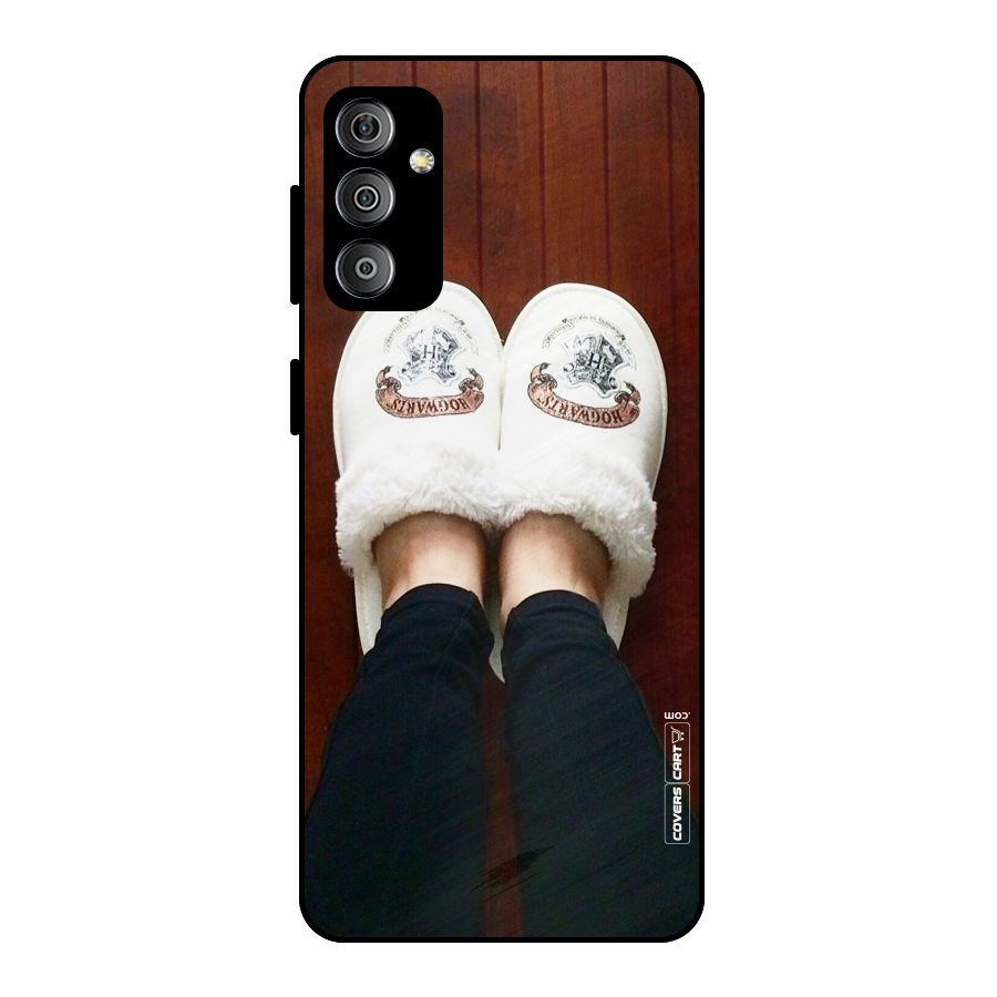 White Feets Metal Back Case for Galaxy F23