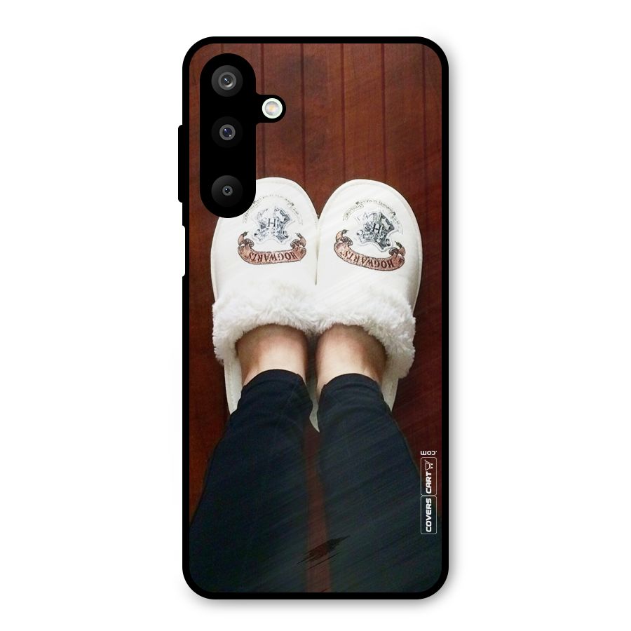 White Feets Metal Back Case for Galaxy M16