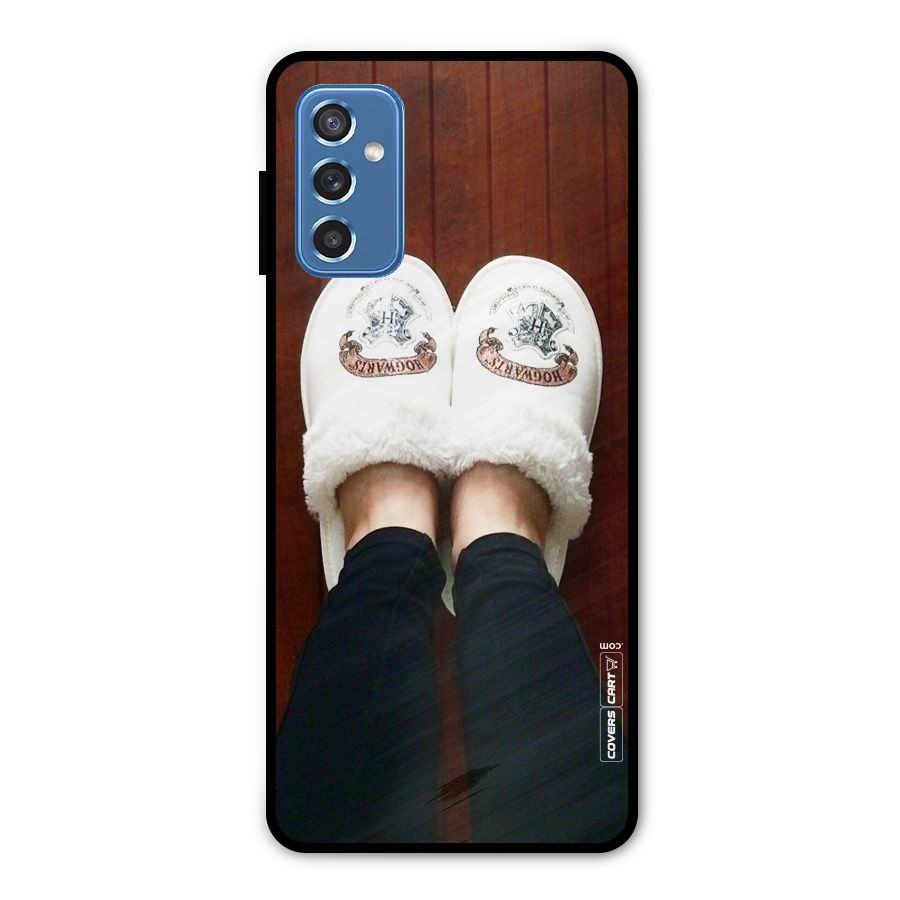 White Feets Metal Back Case for Galaxy M52 5G