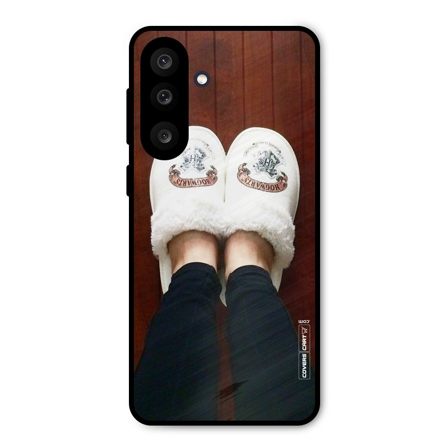 White Feets Metal Back Case for Galaxy M56