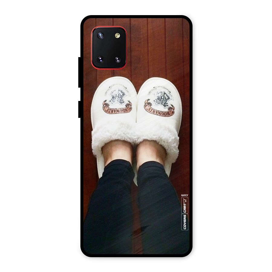 White Feets Metal Back Case for Galaxy Note 10 Lite