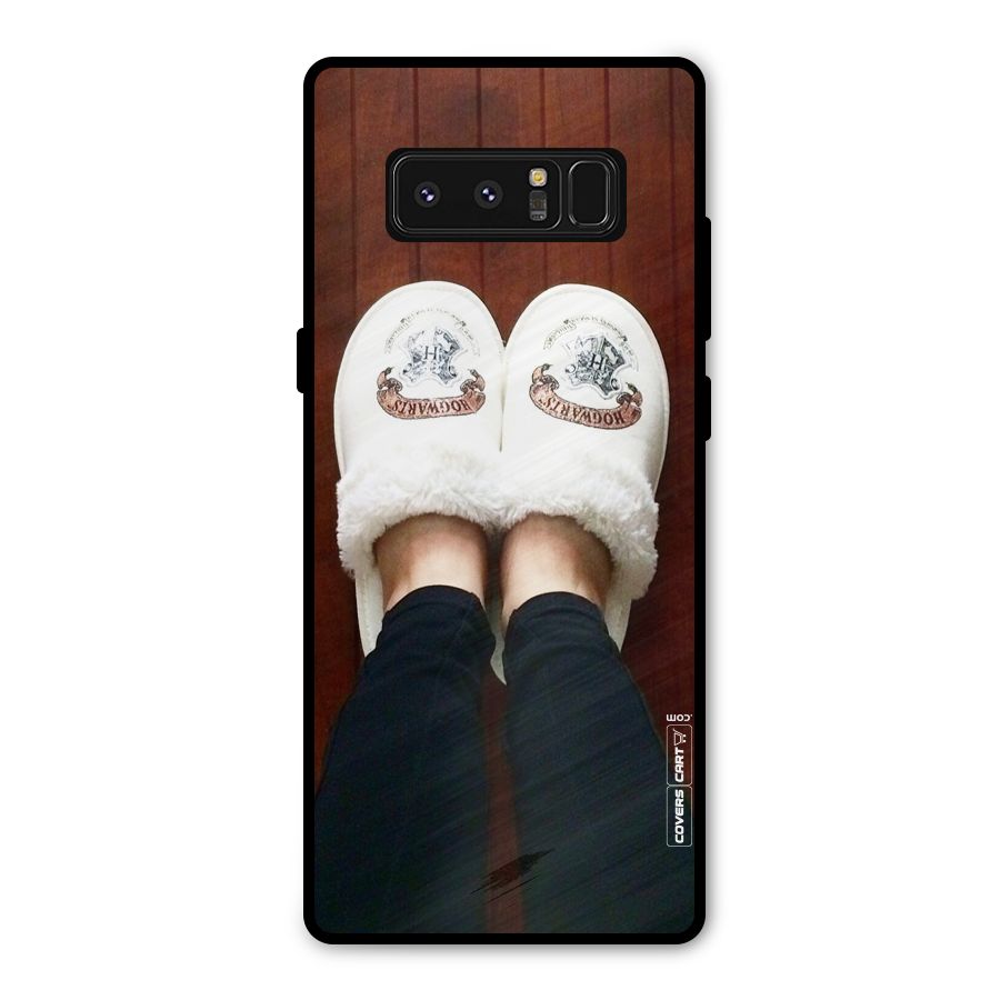 White Feets Metal Back Case for Galaxy Note 8