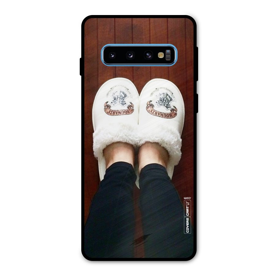 White Feets Metal Back Case for Galaxy S10
