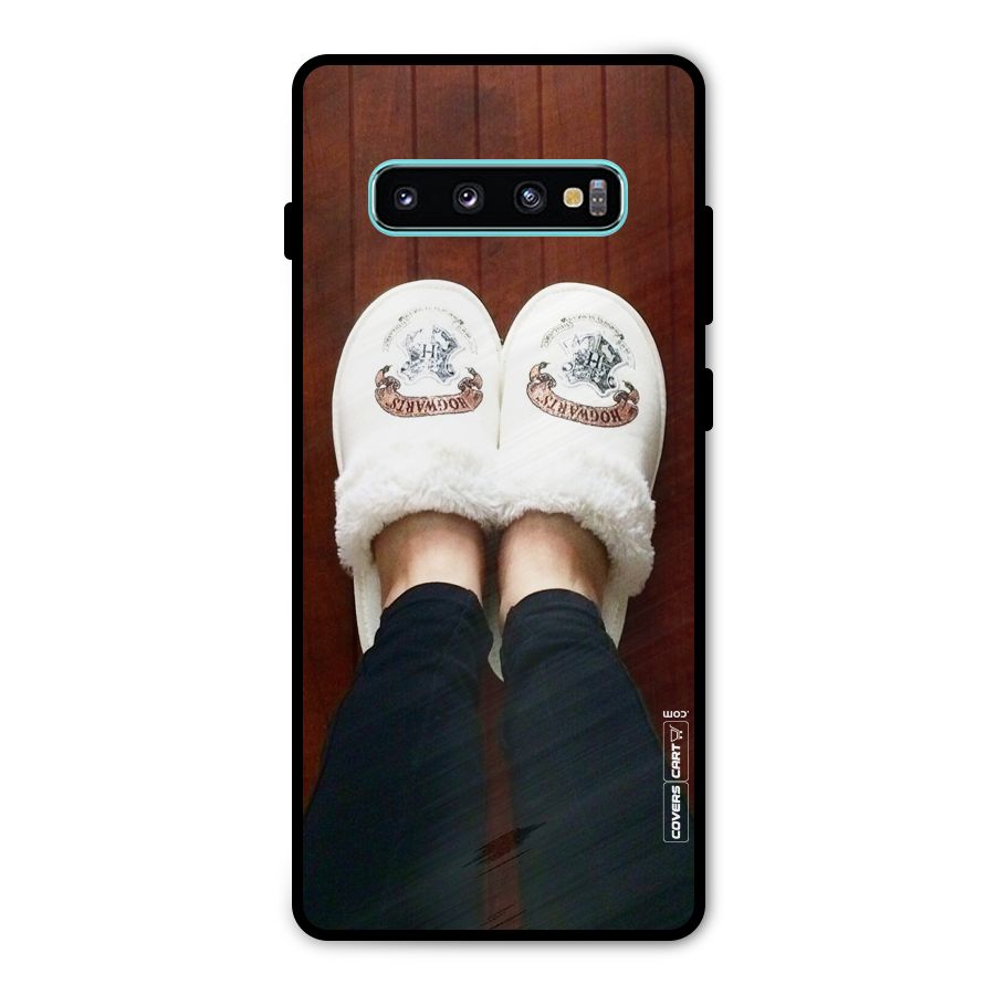 White Feets Metal Back Case for Galaxy S10 Plus