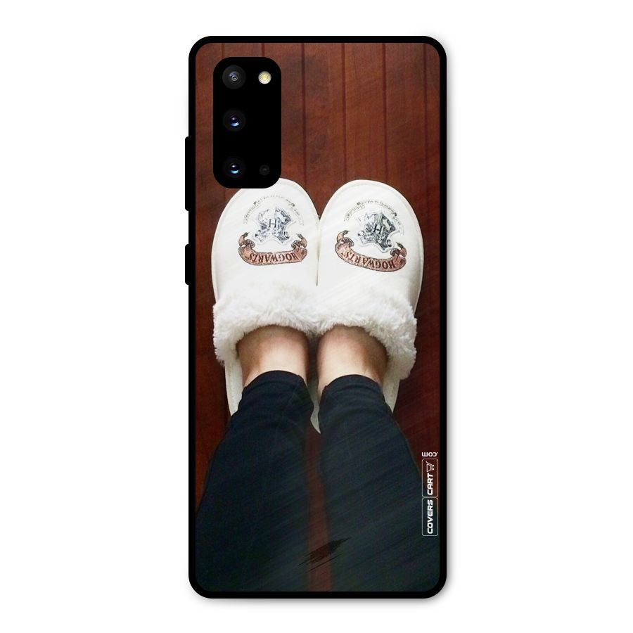 White Feets Metal Back Case for Galaxy S20