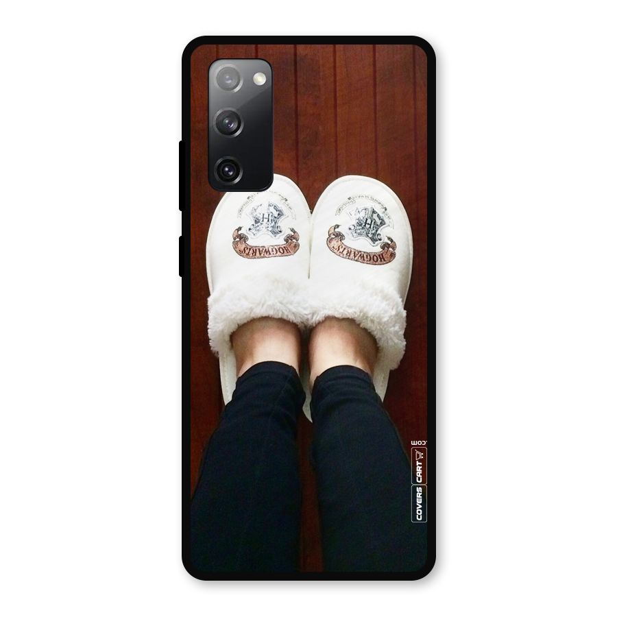 White Feets Metal Back Case for Galaxy S20 FE 5G