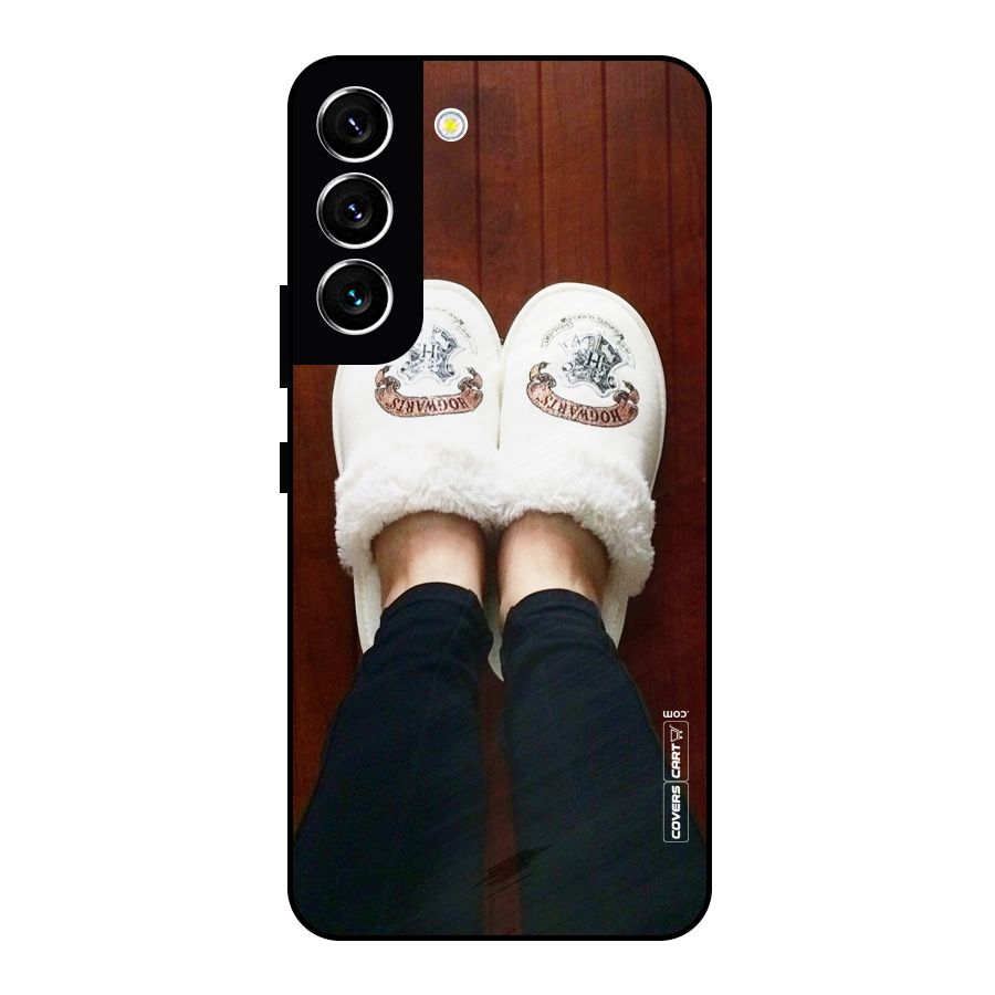 White Feets Metal Back Case for Galaxy S22 5G