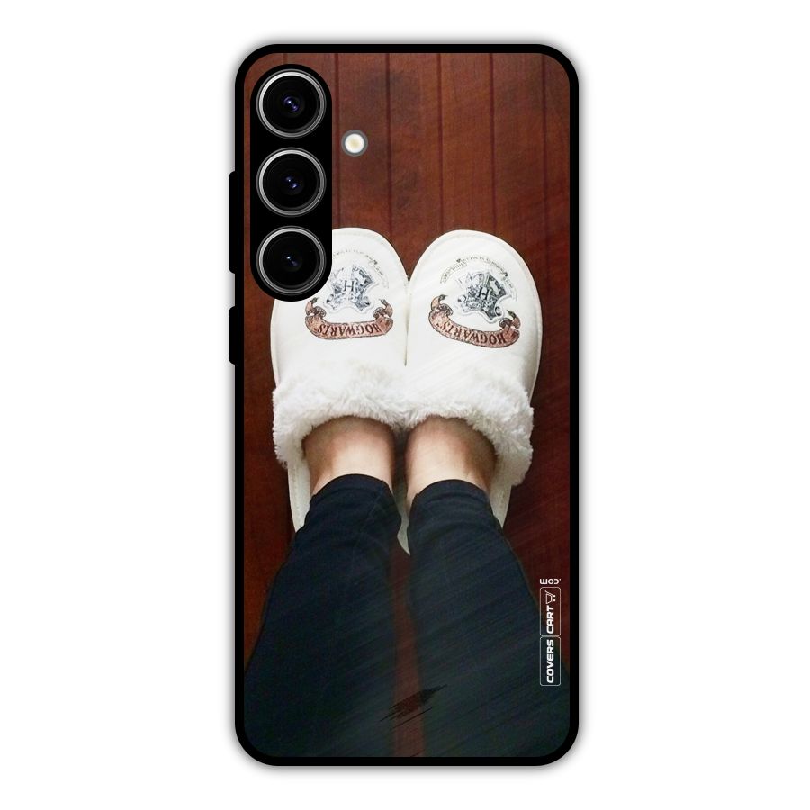 White Feets Metal Back Case for Galaxy S24 Plus