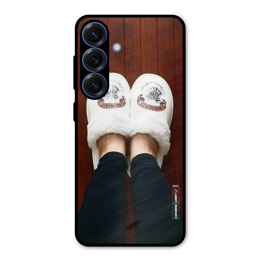 White Feets Metal Back Case for Galaxy S25