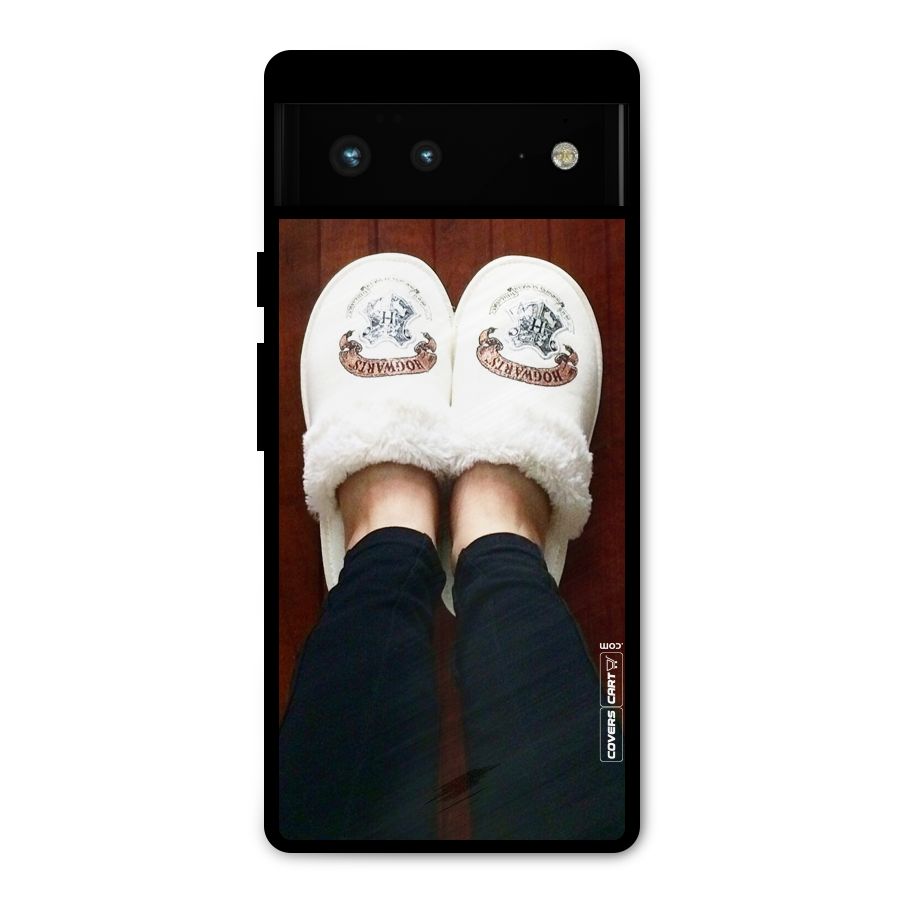 White Feets Metal Back Case for Google Pixel 6