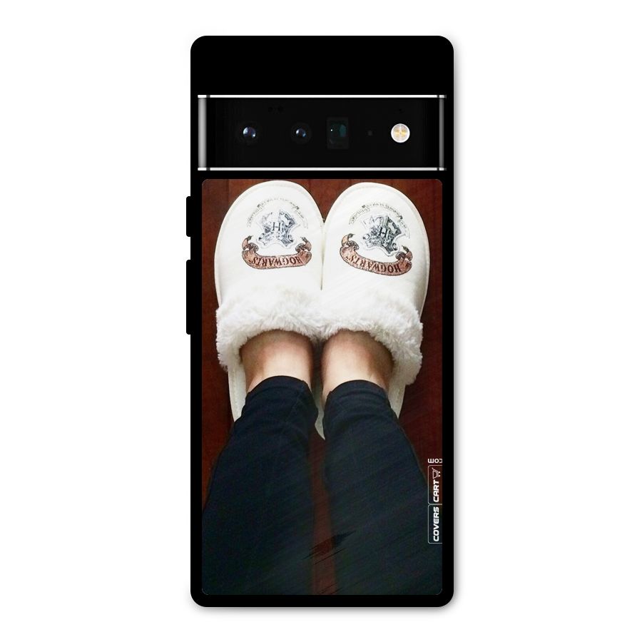 White Feets Metal Back Case for Google Pixel 6 Pro