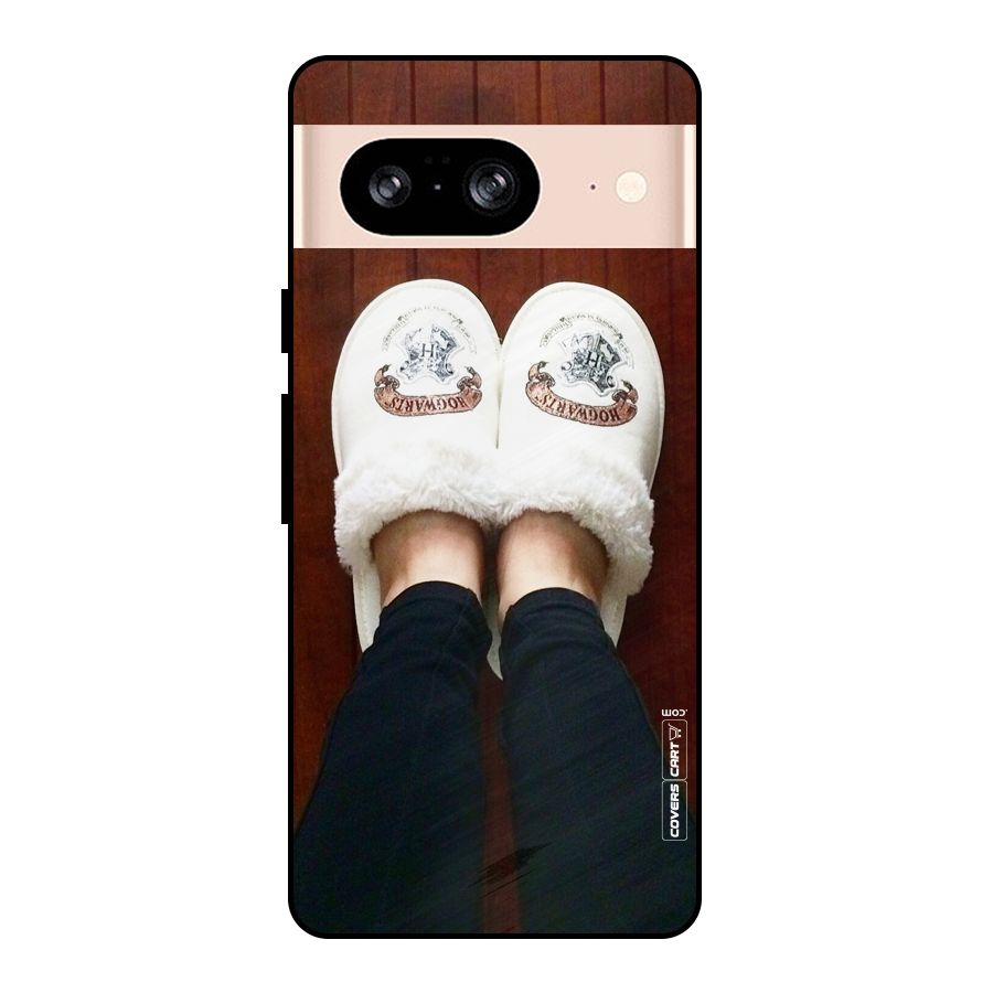 White Feets Metal Back Case for Google Pixel 8