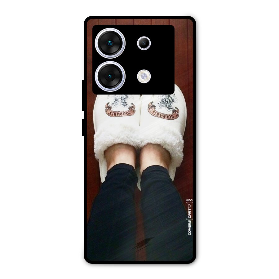 White Feets Metal Back Case for Infinix Zero 30 5G