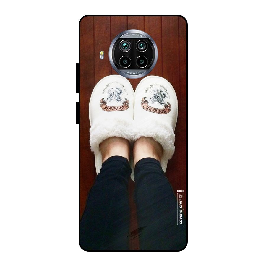 White Feets Metal Back Case for Mi 10i