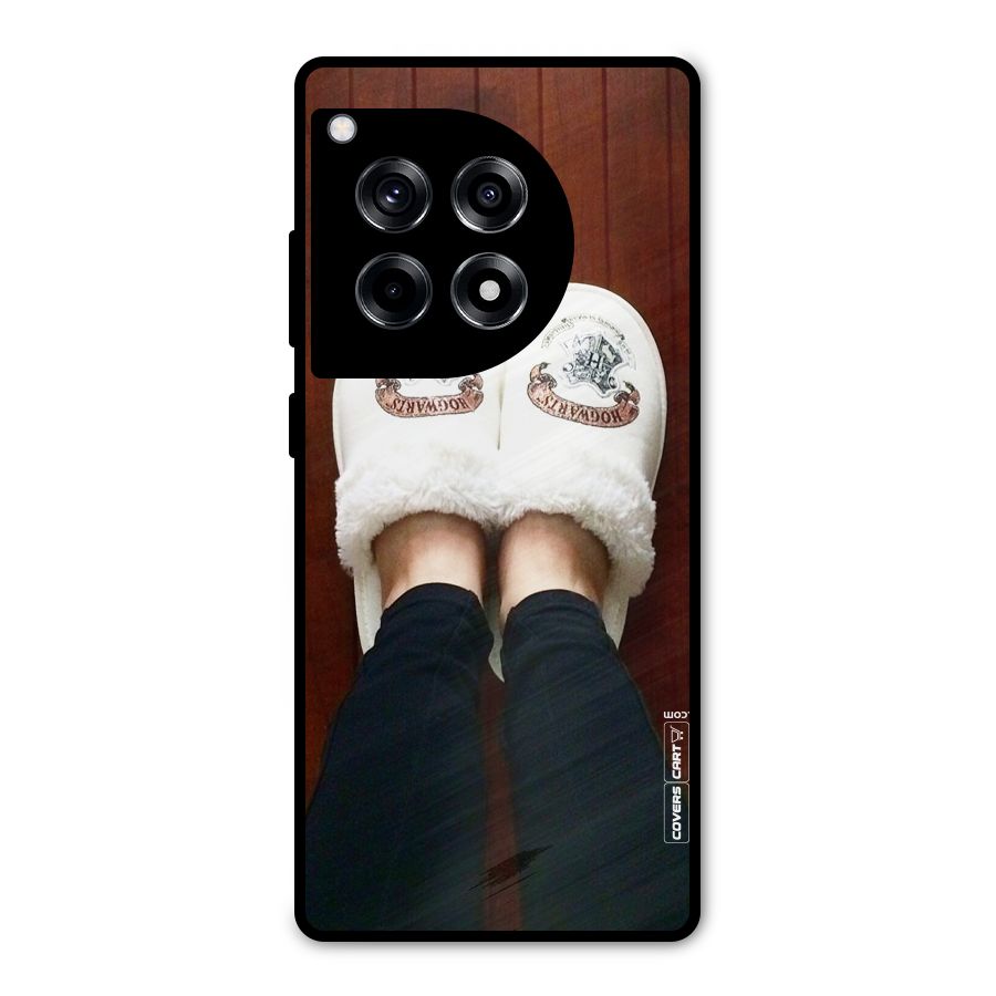 White Feets Metal Back Case for OnePlus 12R